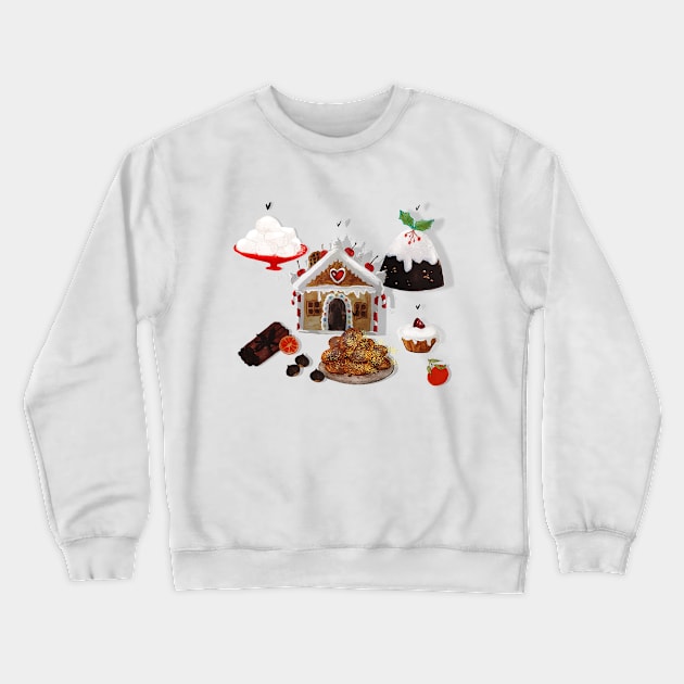 Christmas Menu Crewneck Sweatshirt by Le petit fennec